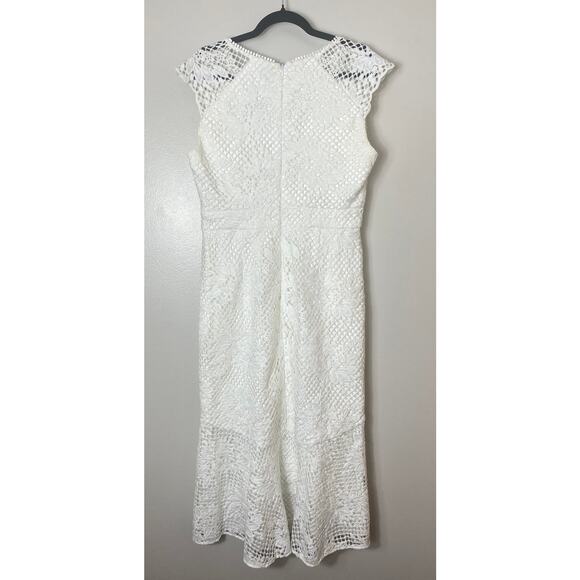 NWT BHLDN MONIQUE LHUILLIER DRESS 14 FLORAL WHITE LACE COCKTAIL BRIDAL WEDDING - Picture 3 of 16